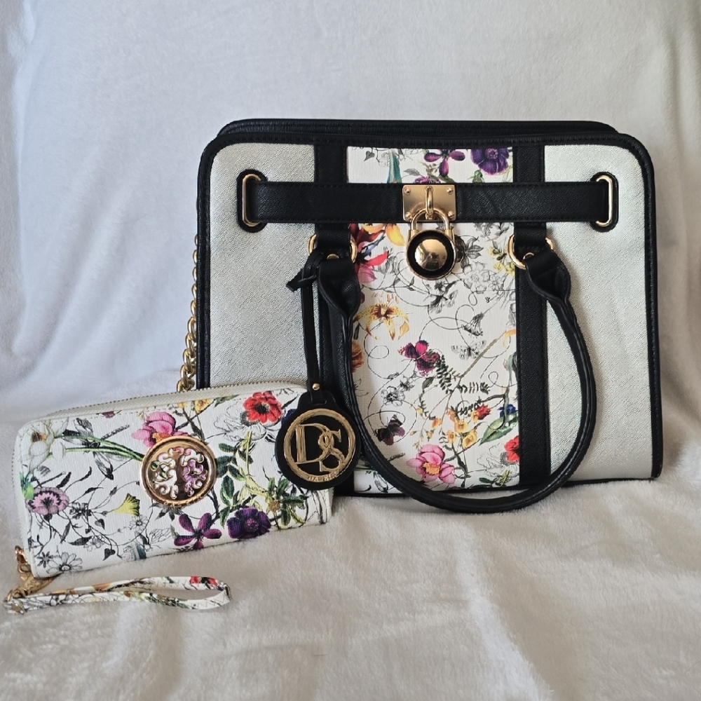Floral Dasein Women's Bag and Wallet Set